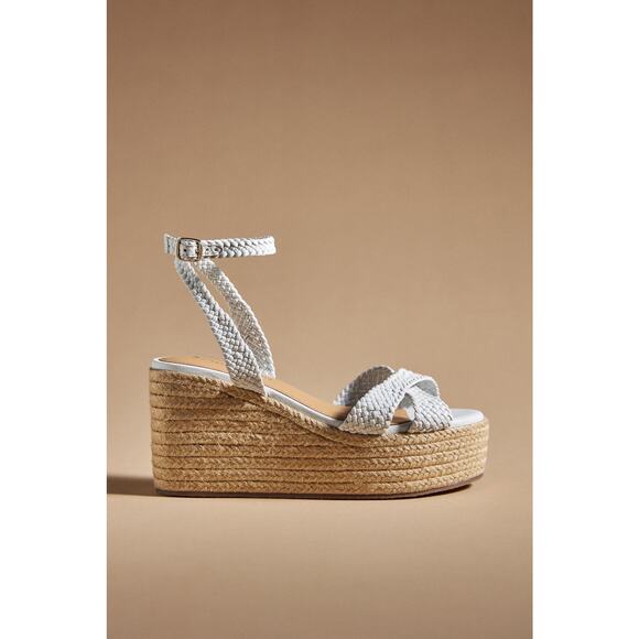 Anthropologie Woven Strap Wedge Heels - New Size 10 - Picture 1 of 4